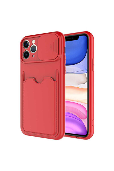 zore iPhone 11 Pro Max Compatible Senk Cardix Case-Red