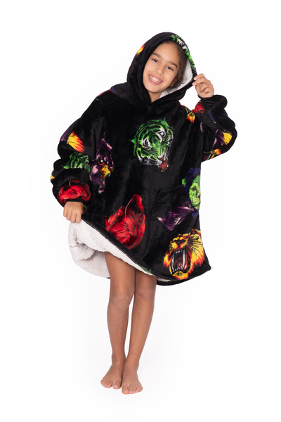 TillyBilly Patura hanorac Junior cu maneci, gluga si buzunare, masura unica, ...