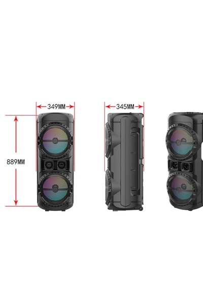 AHMED Portable Bluetooth speaker ZQS 12201 80W power 12x2 inch 6000mah with microphone