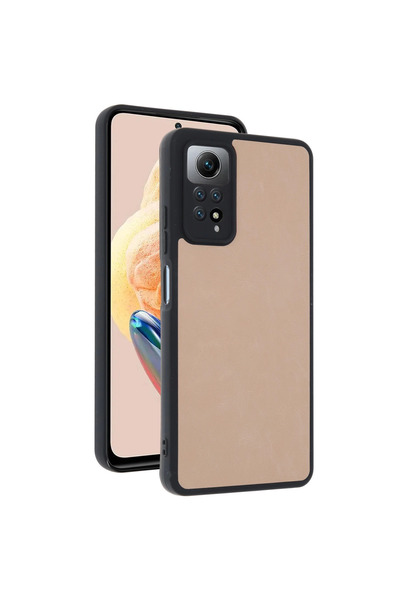 eco port غطاء حماية من الجلد لهاتف Redmi Note 12 Pro 4G - لون بودرة