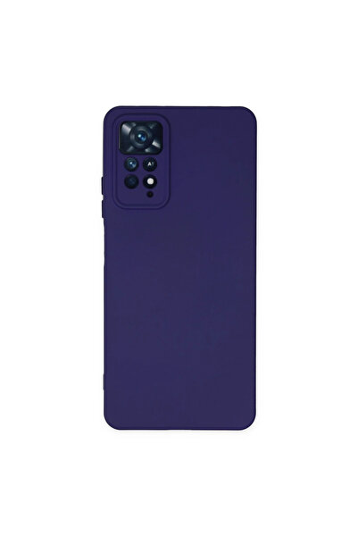 eco port حافظة ريدمي نوت 11 برو نانو اندرويد كور مخمل سيليكون - بنفسجي مع حما...