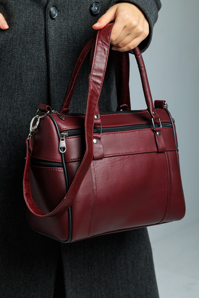 fubileather Genuine Leather Soft Textured Hand and Shoulder Bag