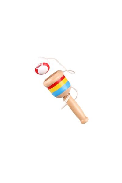 victiny Jucărie Kendama cu pahar și minge, coordonare mână-ochi, 10 x 3 cm, albă