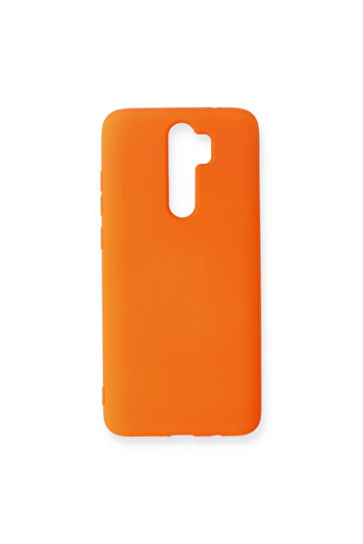 Marsilyan حافظة ريدمي نوت 8 برو من السيليكون المخملي النانو - برتقالي