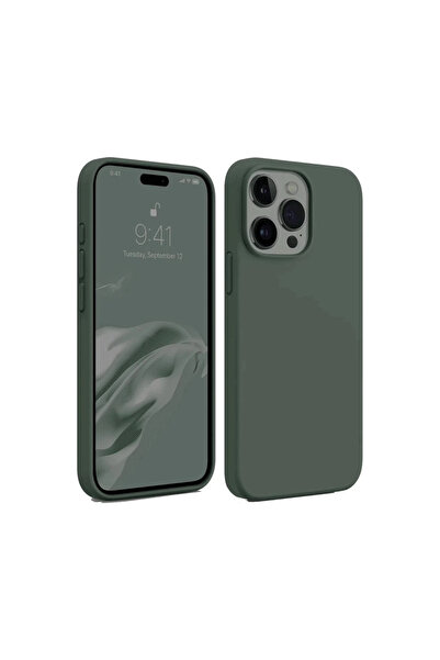 eco port iPhone 15 Pro Max Case First Silicone - Dark Green