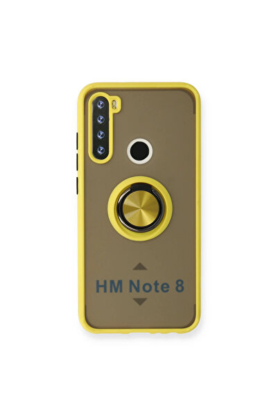 Marsilyan غطاء حماية سيليكون لهاتف ريدمي نوت 8 بتصميم مونتريال - أصفر