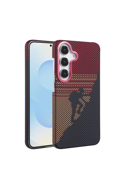 Marsilyan غطاء سامسونج جالاكسي A15 4G فيجا ماج سيف - أحمر