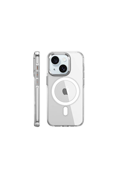 Marsilyan جراب جوكو لهاتف ايفون 15 برو كريستال ماجسيف - شفاف