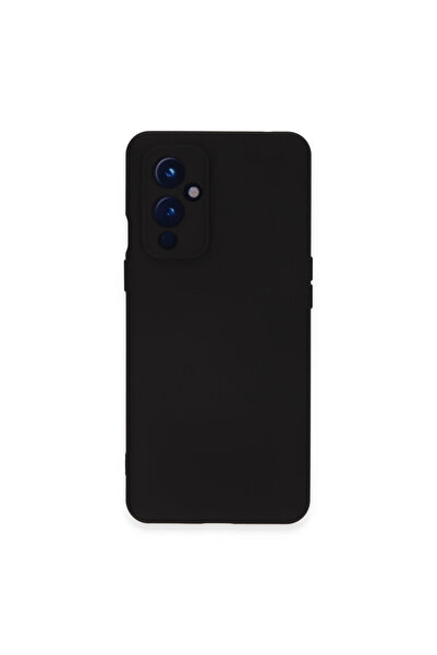 Marsilyan حافظة ون بلس 9 مصنوعة من السيليكون المخملي من الداخل - أسود