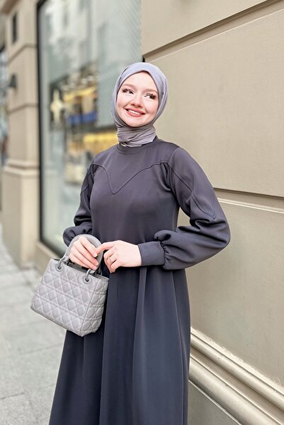 Kombinazon Ranas Anthracite Scuba Dress