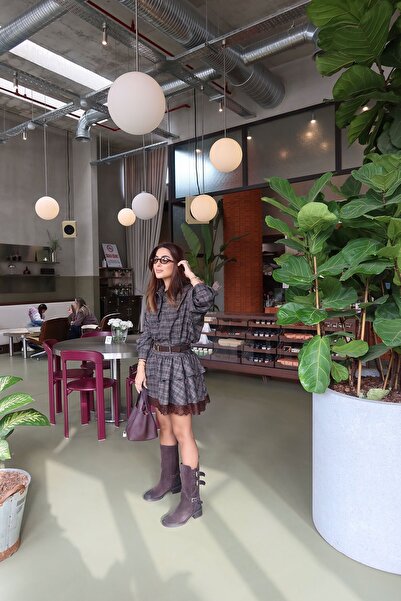 Özge Özgenç Gingham Shirt Skirt Set