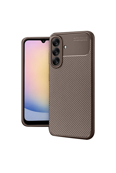 FREEDOM STOREE غطاء سامسونج جالاكسي A17 5G بتركيز تلقائي من الكربون - بني