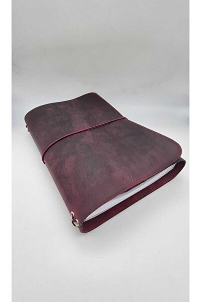 GALANDE Hakiki Deri A4 Defter Kabı - Kılıfı – El Yapımı - Kişiselleştirilebilir