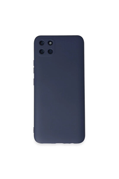 eco port حافظة ريلمي C11 نانو إين دبليو كيه مخمل سيليكون - أزرق داكن مع حماية...