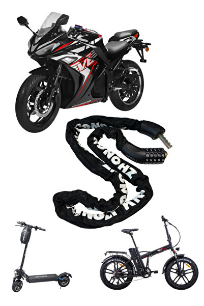 güvenlisepet Zhongli Motosiklet/Elektrikli Scooter/Bisiklet Uyumlu Şifreli Gü...