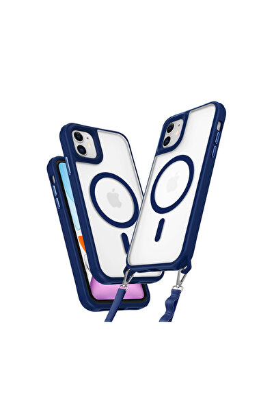 eco port حافظة ايفون 12 من السيليكون من انكا ماجسيف - أزرق داكن