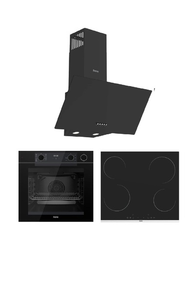 Ferre Fryart-Steam Serisi (QEP64CS MS261 Elektirikli Ocak D086) Ankastre Set