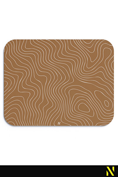 nilizma Brown Topography Mouse Pad 23X19 cm Non-Slip Base Home and Office Use Mouse Pad Mousepad