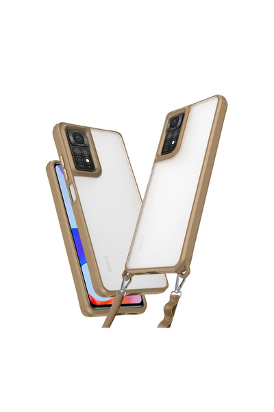 eco port حافظة ريدمي نوت 11 برو حافظة سيليكون بنتا - تيتانيوم صحراوي