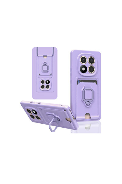 eco port حافظة ريدمي نوت 14 برو 5 جي من السيليكون مع حامل بطاقات زوما وحلقة -...