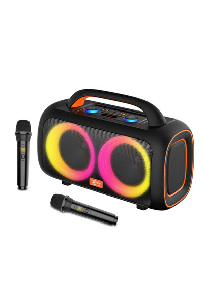 AHMED ZQS L19 portable karaoke speaker with Bluetooth and 2 microphones