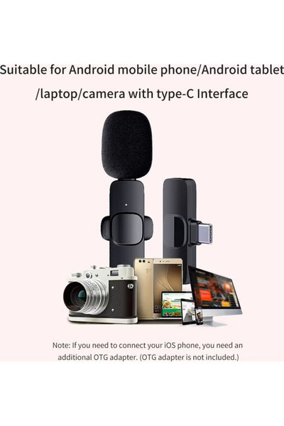 MMG Mini Wireless Lavalier Microphone Black easy to carry