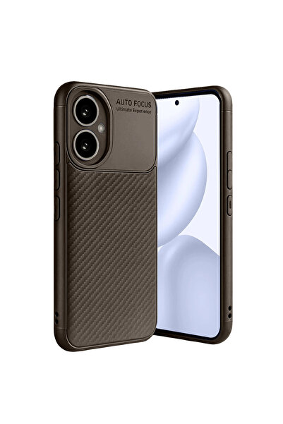 Marsilyan غطاء حماية لهاتف هونر 400 بتركيز تلقائي من الكربون - بني