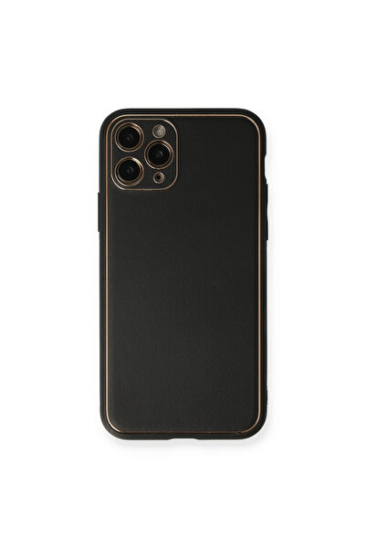 Marsilyan جراب آيفون 11 برو ماكس غطاء سيليكون جلد كوكو - أسود