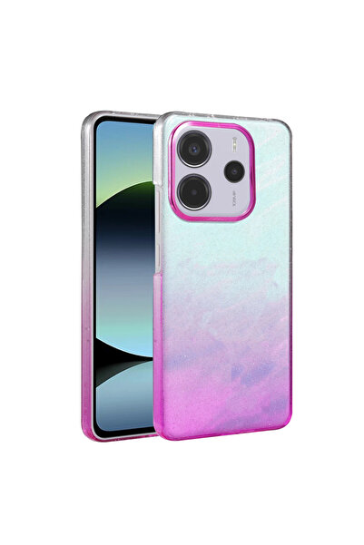 FREEDOM STOREE غطاء لامع لهاتف شاومي ريدمي نوت 14 الجيل الرابع - أرجواني