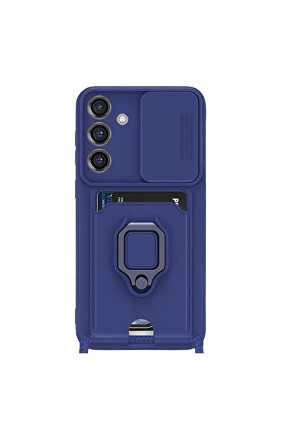 eco port حافظة سامسونج جالاكسي S25 بلس من السيليكون مع حلقة زيما لبطاقة العمل...