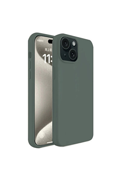 eco port iPhone 15 Case First Silicone - Dark Green