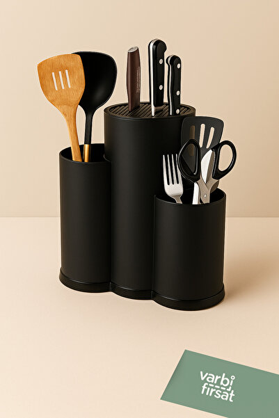 Varbifırsat Countertop Cutlery Organizer – Multi-Purpose Knife Stand & Drying Rack