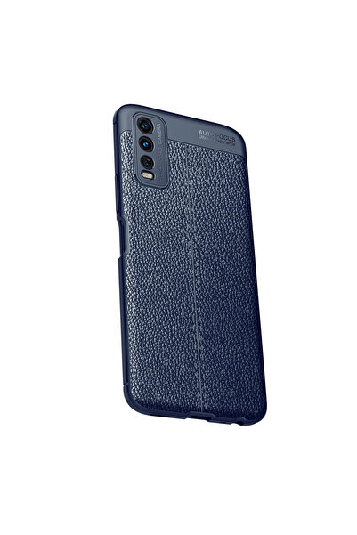 Marsilyan غطاء حماية لهاتف فيفو Y11s - أزرق داكن