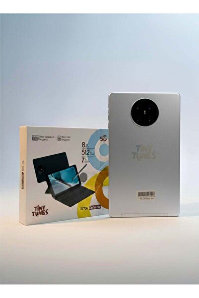 Tiny Tunes TS705 Kids Tablet, 7 Inch Display, Keyboard and Pen, Wi-Fi, SIM Support