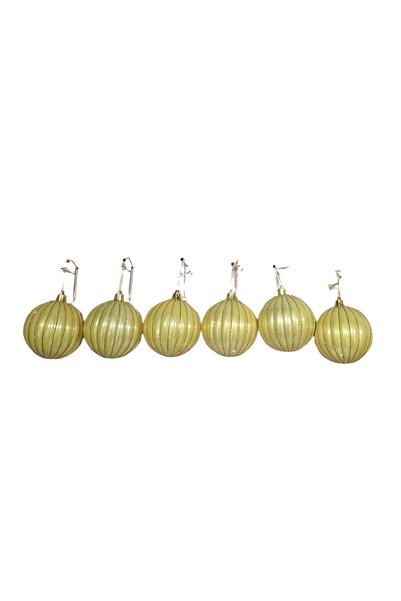 OEM Glob de Craciun auriu cu scena Nasterii Domnului, ornament bisericesc, 8cm, plastic