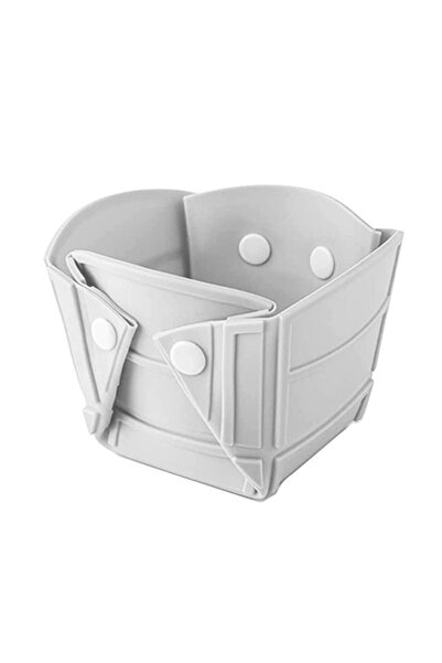 mediLOGIC Foldable bowl, plate or tray, food-grade silicone, BPA-free, for camping, 28cm, gray, mediLOGIC™