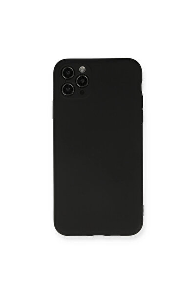 Marsilyan جراب آيفون 11 برو ماكس نانو سيليكون مخملي من الداخل - أسود