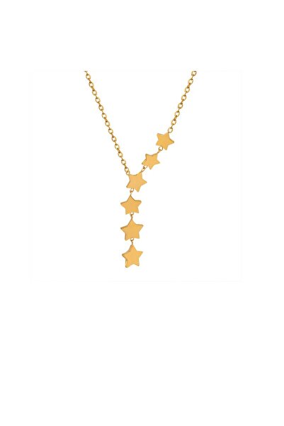 RAFINI Colier Gold Stars - Placat cu Aur 18K, Otel inoxidabil