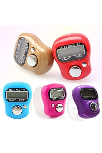 FEND شاشة عرض رقمية إلكترونية LCD قابلة لإعادة الضبط مكونة من 5 أرقام، عداد تسبيح للإصبع واليد