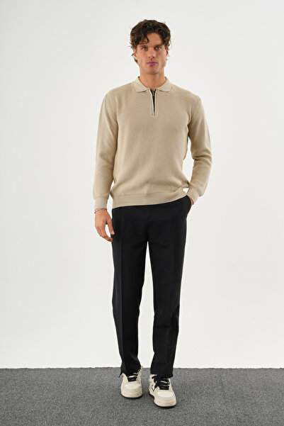 Redline Haze Oversized Knitwear Long Sleeve Sweater Beige