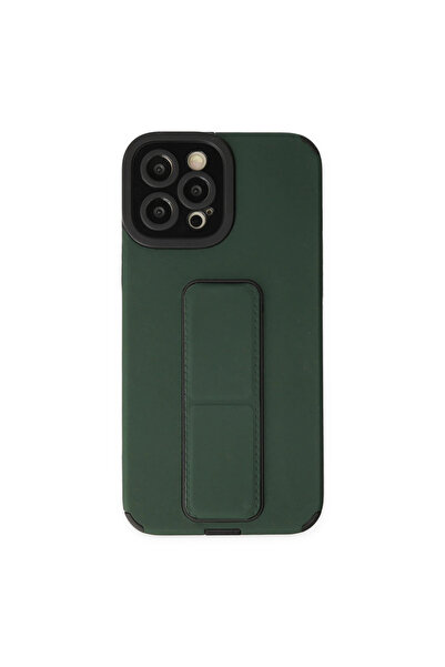 Marsilyan جراب آيفون 12 برو ماكس ميجا ستاند سيليكون - أخضر