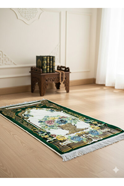 simply line Stylish Dowry Gift with Ottoman Motifs, Luxurious Prayer Mat, Gilded Prayer Mat with Sponge That Does Not Hurt the Knees, Quality