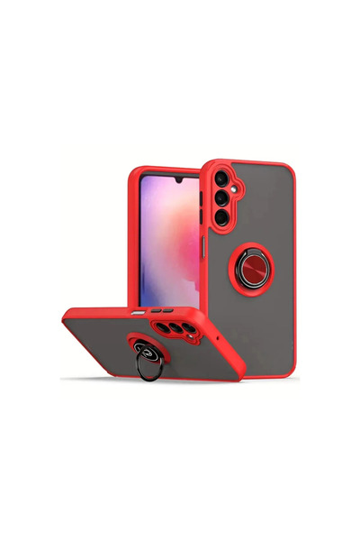 eco port Samsung Galaxy S24 Case Montreal Ring Silicone Cover - Red