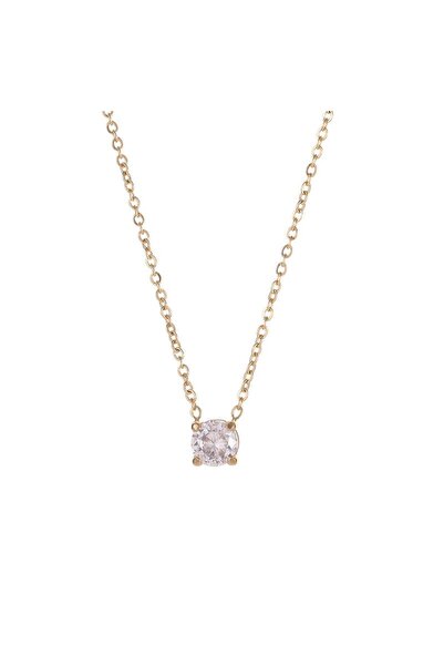 RAFINI Colier Zirconia Crystal - Placat cu Aur 18K, Otel inoxidabil