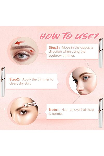 genernic Rechargeable Eyebrow & Facial Mini Trimmer for Women (with Cleaning Brush)