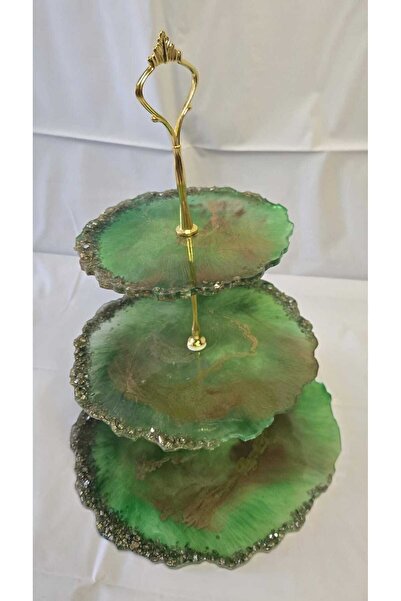 MXM Handmade epoxy resin tiered serving platter (3 tiers)