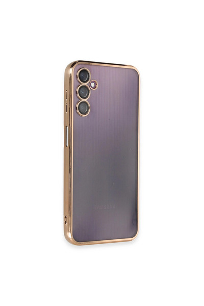 eco port حافظة سامسونج جالاكسي A14 4G من السيليكون مع حماية للكاميرا - ذهبي