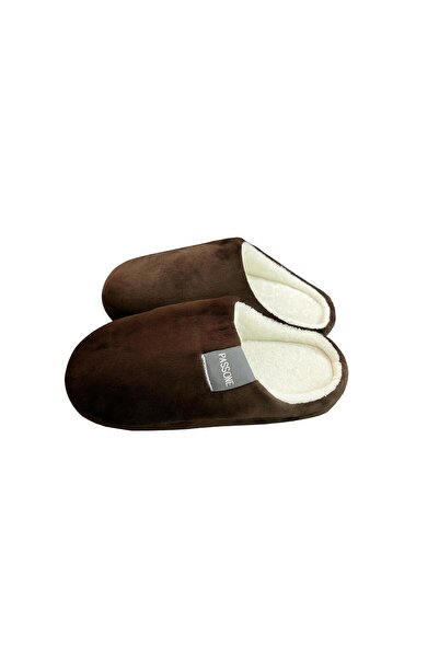 ALB TERLİK AYAKKABI SAN. TİC. LTD. ŞTİ. Solid Color Women's House Slippers - Warm and Comfortable Plush Winter Slippers with Fur Inside