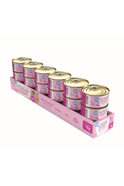 Schesir معلبات شيزر بيبي كامل للقطط بالدجاج والكبد 70جم في 10 علب +2 علبه هدية