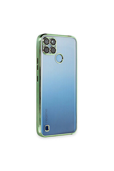 eco port حافظة ريلمي C21Y من السيليكون مع عدسة حماية للكاميرا - أخضر